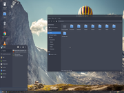 Xfce Linux Mint Xfce com Tema Arc Escuro e Transpar&ecirc;ncia